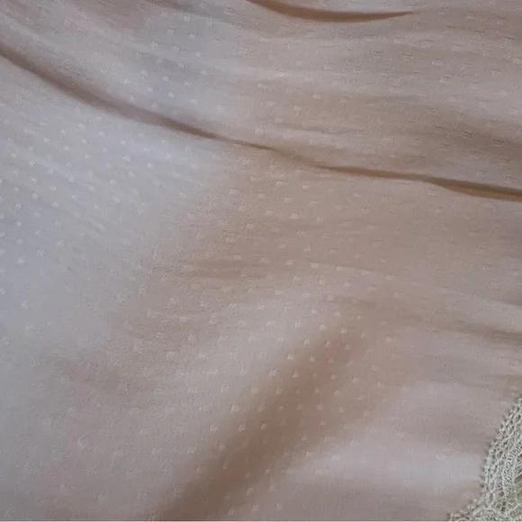 Intimately Free People Blush Pink Mini Light Polka Dot Slip with Lace Trim - Picture 7 of 12